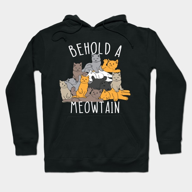Behold A Meowtain, Funny Cat Quotes Hoodie by maxdax